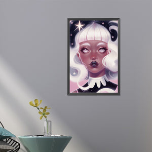 Girl With Dark Candy 40*60CM(Picture) Full Round Drill Diamond Painting