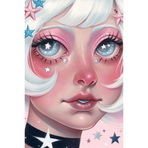Girl With Dark Candy 40*60CM(Picture) Full Round Drill Diamond Painting