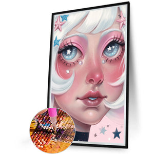 Girl With Dark Candy 40*60CM(Picture) Full Round Drill Diamond Painting