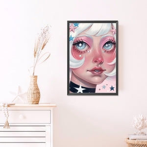 Girl With Dark Candy 40*60CM(Picture) Full Round Drill Diamond Painting