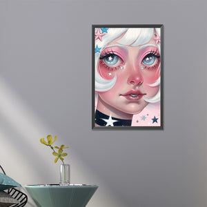 Girl With Dark Candy 40*60CM(Picture) Full Round Drill Diamond Painting