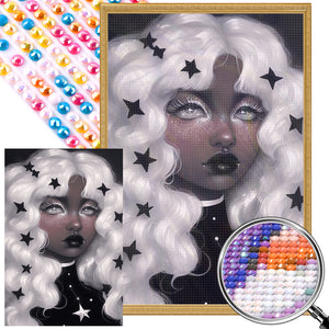 Girl With Dark Candy 40*60CM(Picture) Full Round Drill Diamond Painting
