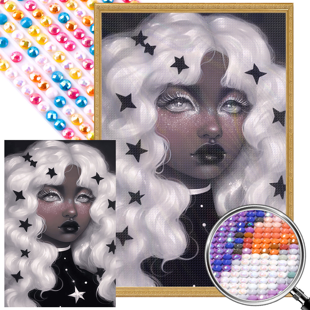 Girl With Dark Candy 40*60CM(Picture) Full Round Drill Diamond Painting