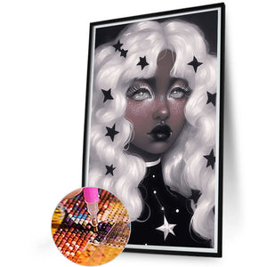 Girl With Dark Candy 40*60CM(Picture) Full Round Drill Diamond Painting