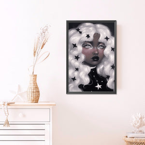 Girl With Dark Candy 40*60CM(Picture) Full Round Drill Diamond Painting