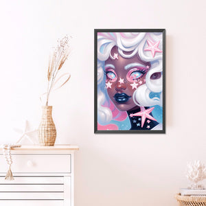 Girl With Dark Candy 40*60CM(Picture) Full Round Drill Diamond Painting