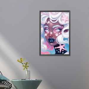 Girl With Dark Candy 40*60CM(Picture) Full Round Drill Diamond Painting