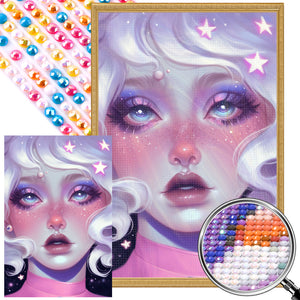Girl With Dark Candy 40*60CM(Picture) Full Round Drill Diamond Painting