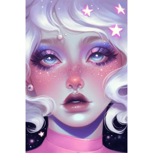 Girl With Dark Candy 40*60CM(Picture) Full Round Drill Diamond Painting