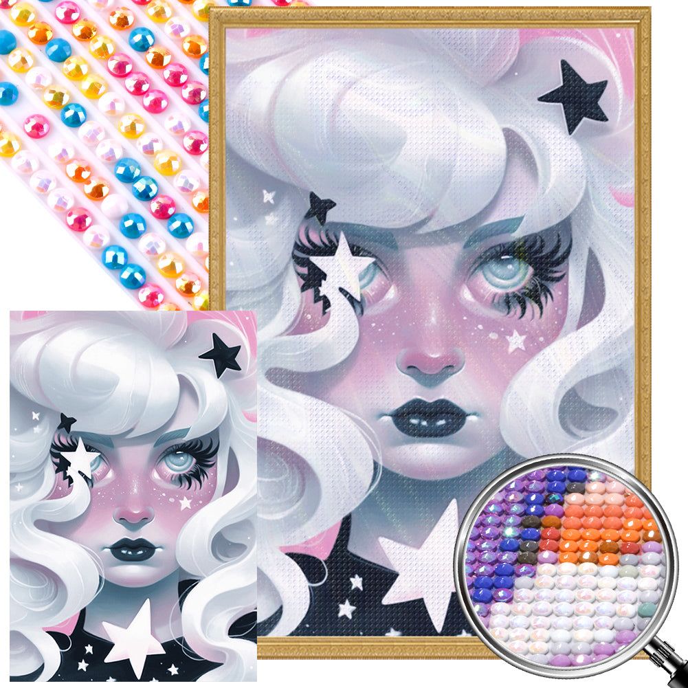 Girl With Dark Candy 40*60CM(Picture) Full Round Drill Diamond Painting