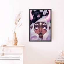 Load image into Gallery viewer, Girl With Dark Candy 40*60CM(Picture) Full Round Drill Diamond Painting
