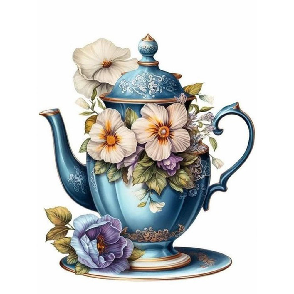 Teacup Bouquet 30*40CM(Canvas) Full Round Drill Diamond Painting