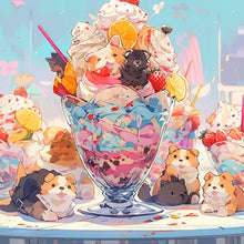 Load image into Gallery viewer, Cream Of Small Animals 40*40CM(Picture) Full Round Drill Diamond Painting
