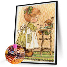 Load image into Gallery viewer, Girl Taking Care Of Children 40*50CM(Canvas) Full Round Drill Diamond Painting
