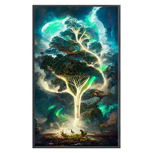 Load image into Gallery viewer, Huancan - Glowing Tree - 40*65CM 11CT 3 Stamped Cross Stitch
