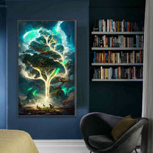 Load image into Gallery viewer, Huancan - Glowing Tree - 40*65CM 11CT 3 Stamped Cross Stitch
