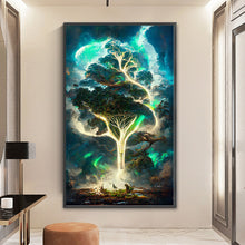 Load image into Gallery viewer, Huancan - Glowing Tree - 40*65CM 11CT 3 Stamped Cross Stitch
