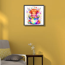 Load image into Gallery viewer, Yak In A Colorful Bucket 40*40CM(Canvas) Full Round Drill Diamond Painting
