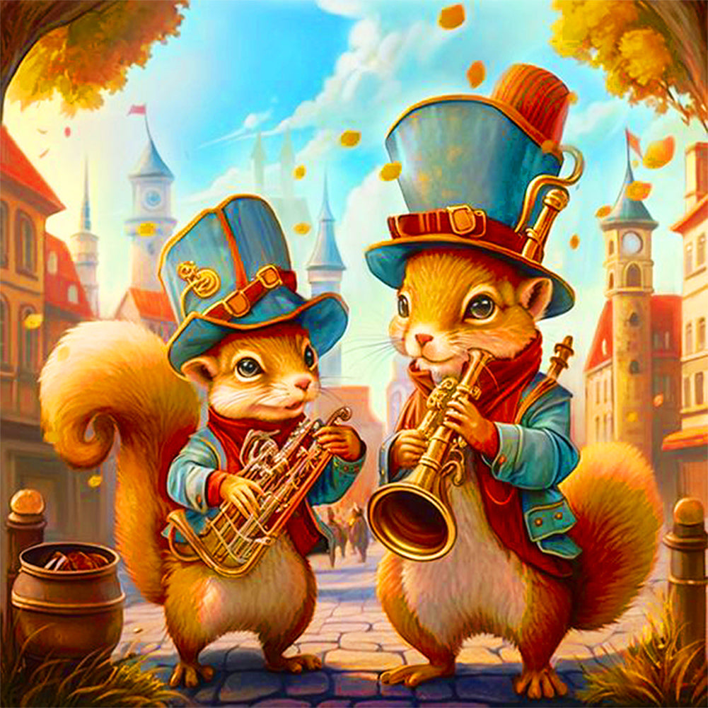 Squirrel 40*40CM(Canvas) Full Round Drill Diamond Painting
