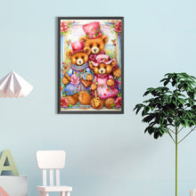 Load image into Gallery viewer, Three Teddy Bears 40*60CM(Canvas) Full Round Drill Diamond Painting

