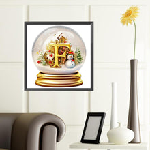 Load image into Gallery viewer, Christmas Letter F In Crystal Ball 40*40CM(Canvas) Full Round Drill Diamond Painting
