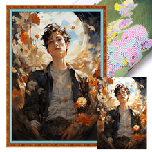 Load image into Gallery viewer, Yishu - Flowers And Man - 50*70CM 11CT 3 Stamped Cross Stitch
