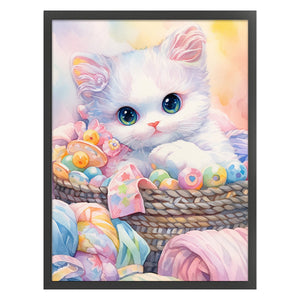Yishu - Colorful Cats - 50*65CM 11CT 3 Stamped Cross Stitch