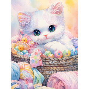 Yishu - Colorful Cats - 50*65CM 11CT 3 Stamped Cross Stitch