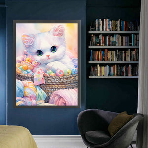 Yishu - Colorful Cats - 50*65CM 11CT 3 Stamped Cross Stitch