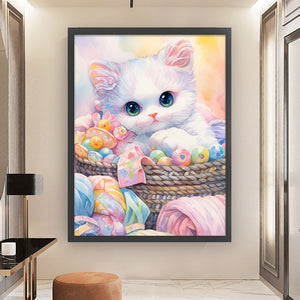 Yishu - Colorful Cats - 50*65CM 11CT 3 Stamped Cross Stitch