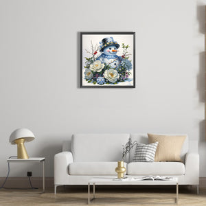 Snowman 40*40CM(Canvas) Full Round Drill Diamond Painting