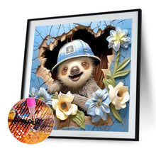 Load image into Gallery viewer, Sloth In Wall 40*40CM(Canvas) Full Round Drill Diamond Painting
