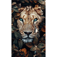 Load image into Gallery viewer, Huancan - Leopard In The Grass - 40*65CM 11CT 3 Stamped Cross Stitch
