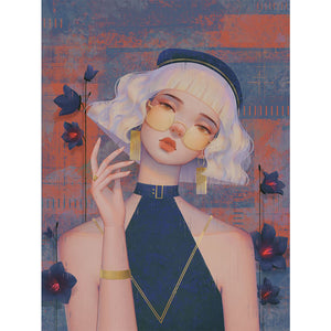 Huancan - Art Girl - 40*55CM 11CT 3 Stamped Cross Stitch
