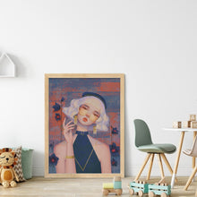 Load image into Gallery viewer, Huancan - Art Girl - 40*55CM 11CT 3 Stamped Cross Stitch
