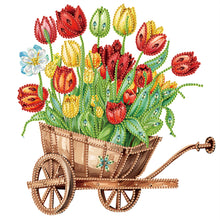 Load image into Gallery viewer, Tulips And Cart 30*30CM(Canvas) Partial Special Shaped Drill Diamond Painting

