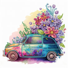 Load image into Gallery viewer, Flowers And Cart 30*30CM(Canvas) Partial Special Shaped Drill Diamond Painting

