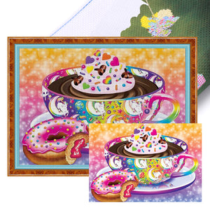 Huancan - Afternoon Tea Desserts - 60*45CM 11CT 3 Stamped Cross Stitch