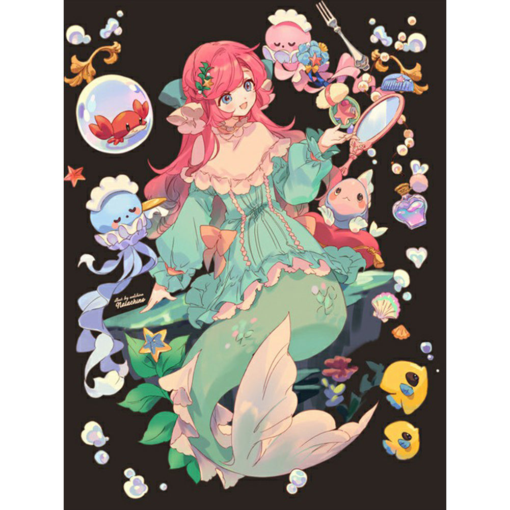 Beautiful Girl 30*40CM(Canvas) Full Round Drill Diamond Painting