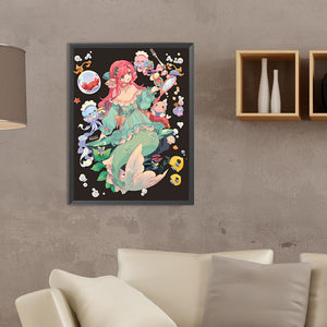 Beautiful Girl 30*40CM(Canvas) Full Round Drill Diamond Painting