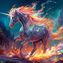 Load image into Gallery viewer, Forest Unicorn 40*40CM(Canvas) Full Round Drill Diamond Painting
