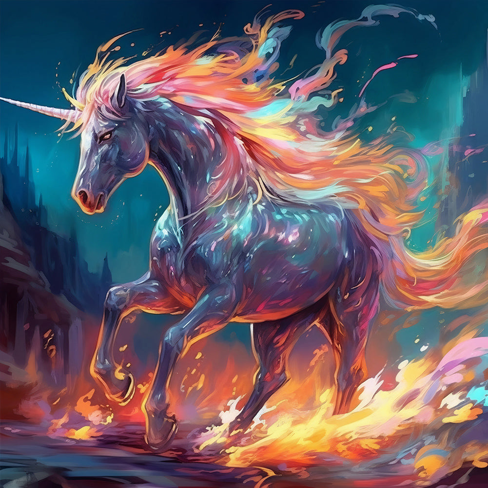 Forest Unicorn 40*40CM(Canvas) Full Round Drill Diamond Painting
