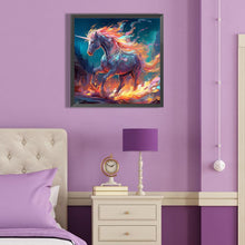 Load image into Gallery viewer, Forest Unicorn 40*40CM(Canvas) Full Round Drill Diamond Painting
