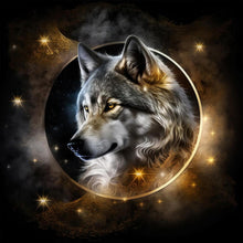Load image into Gallery viewer, Dark Night Sky Wolf 40*40CM(Canvas) Full Round Drill Diamond Painting
