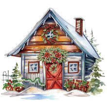 Load image into Gallery viewer, Christmas Cottage 30*30CM(Canvas) Partial Special Shaped Drill Diamond Painting
