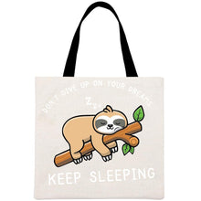 Load image into Gallery viewer, Canvas Bag-Sloth 40*40CM
