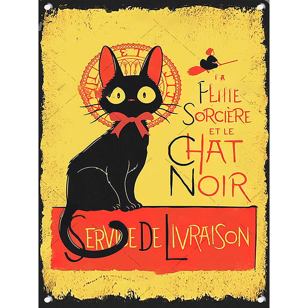 Cat 30*40CM(Canvas) Full Round Drill Diamond Painting