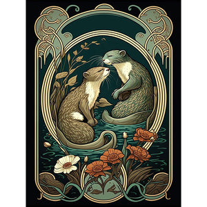 Otter 30*40CM(Canvas) Full Round Drill Diamond Painting