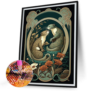 Otter 30*40CM(Canvas) Full Round Drill Diamond Painting