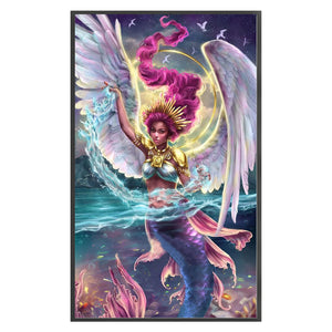 Huancan - Angel Mermaid - 55*90CM 11CT 3 Stamped Cross Stitch